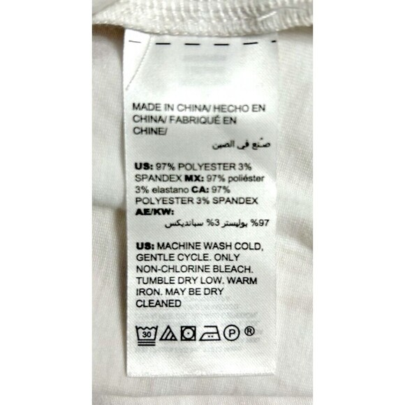 Chico's Zenergy 3 XL Brown White Scroll Top Beaded Stretch Knit Boho Blouse NWT - Picture 9 of 10